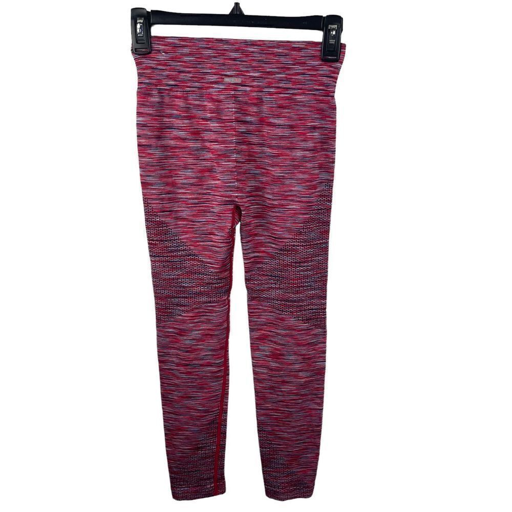 Aerie Chill Play Move Red Blue High Waist Spacedye Seamless Leggings Size Small - Picture 3 of 8
